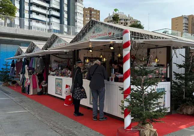 Muelle 1 de Málaga en Navidad