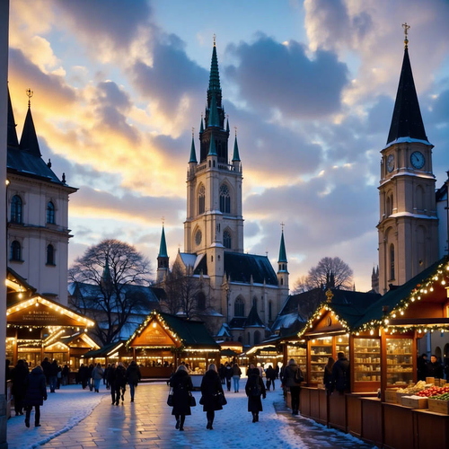 Mercado de Navidad bonito en Zagreb