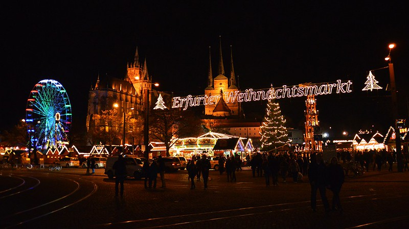 Mercado de Erfurt en Navidad