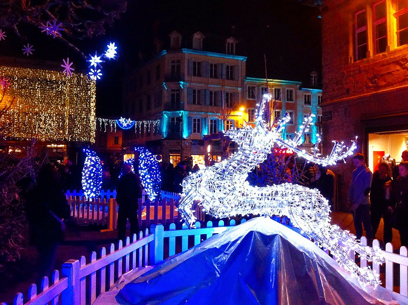 Mercado de Montbéliard  en Navidad