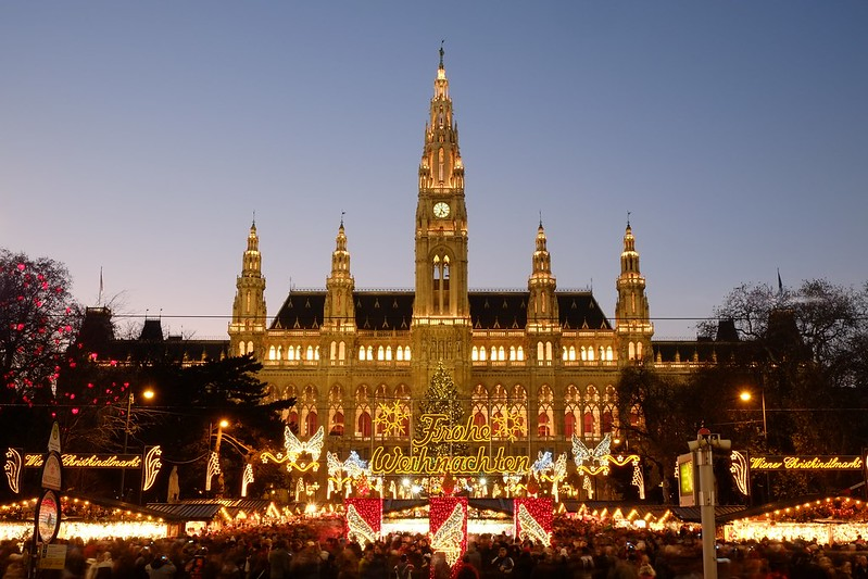 Mercado en Vienna por Navidad