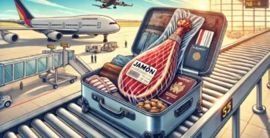 Se puede llevar jamón en el avión